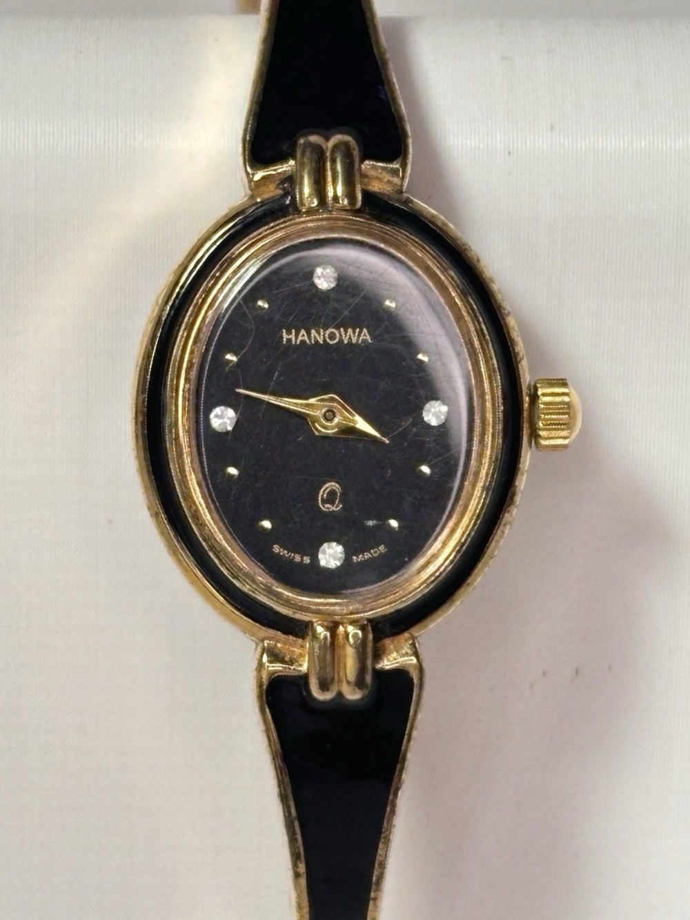Hanowa Petite Cuff Ladies Watch, Swiss Made, Rare Vintage Style, Gifts For Her